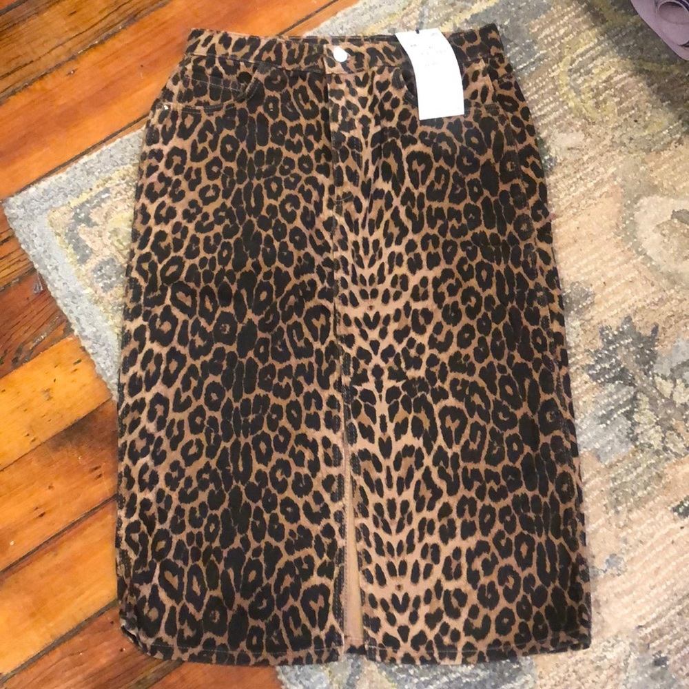 Zara Midi Leopard Skirt